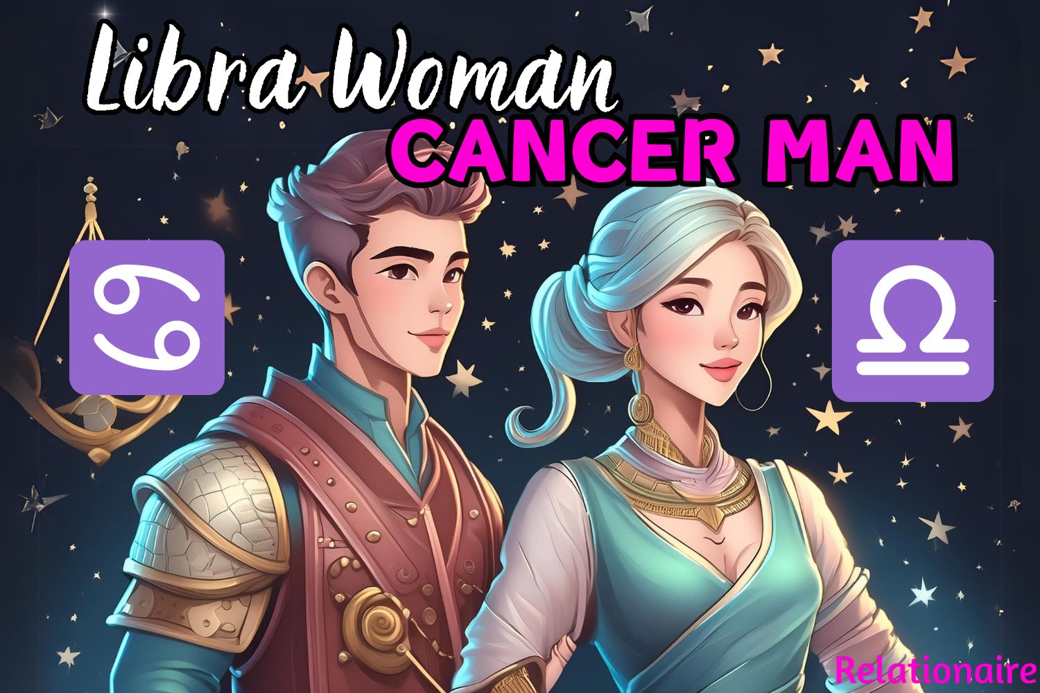 Libra woman Cancer man