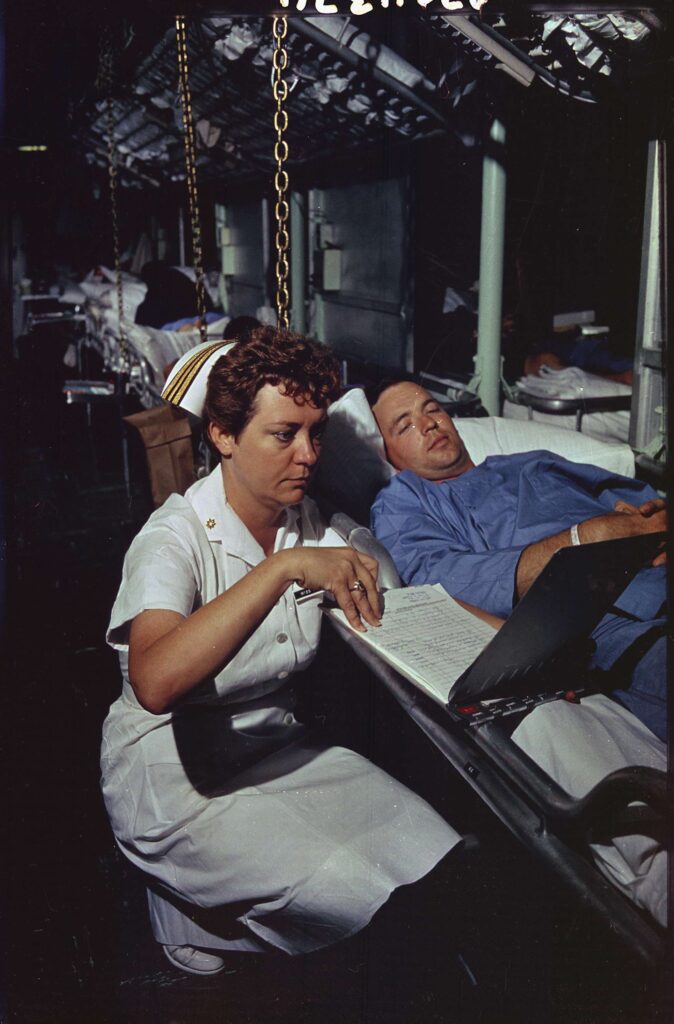 Aboard the Hospital Ship USS Repose off South Vietnam