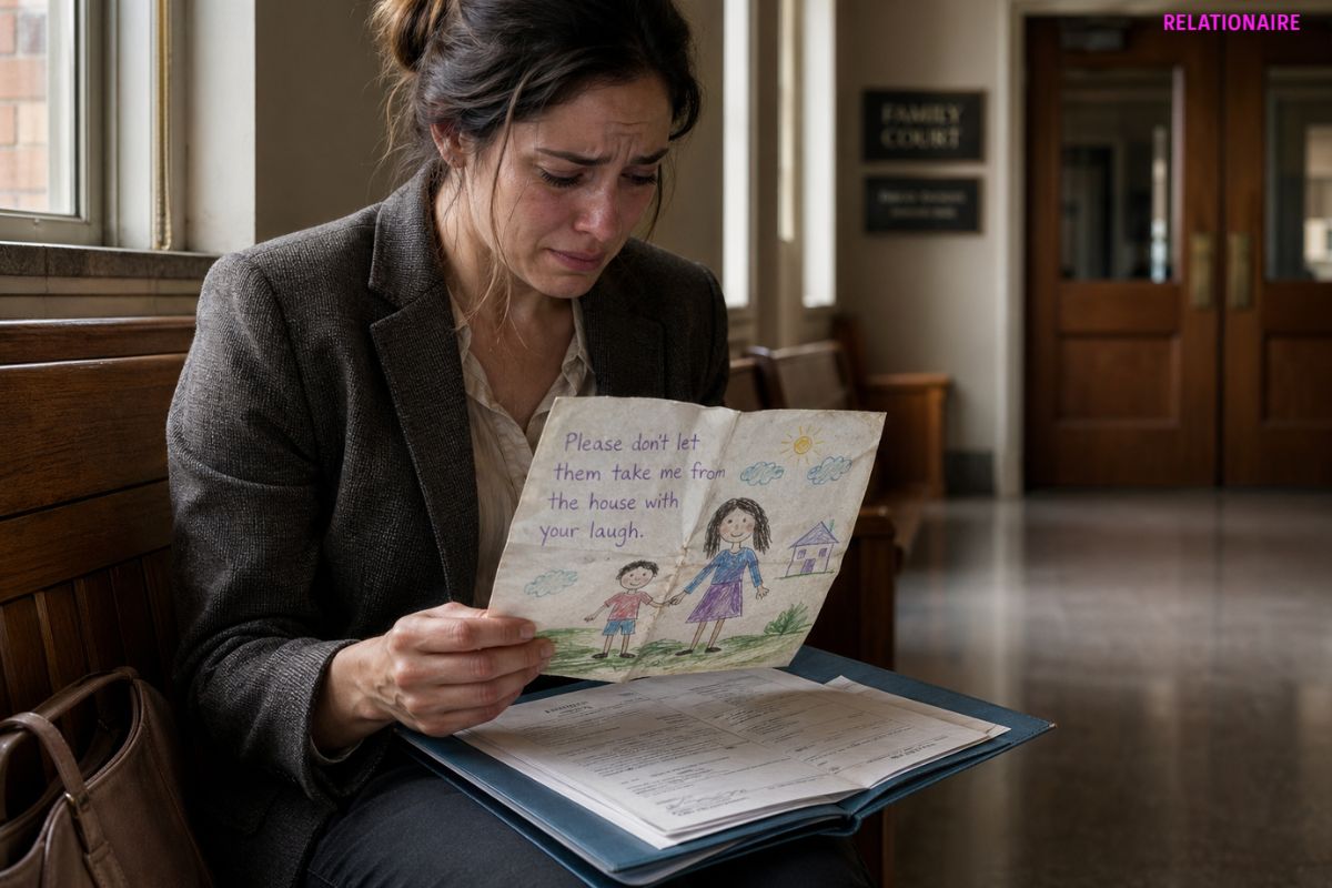 The Crayon Drawing in the Court Folder